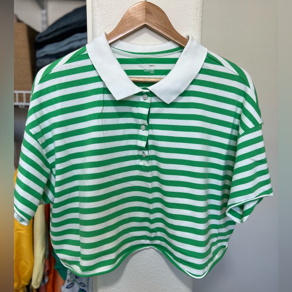AERIE Striped Cropped Top